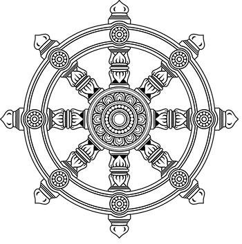 Dharma Rad für den achtfachen Pfad
